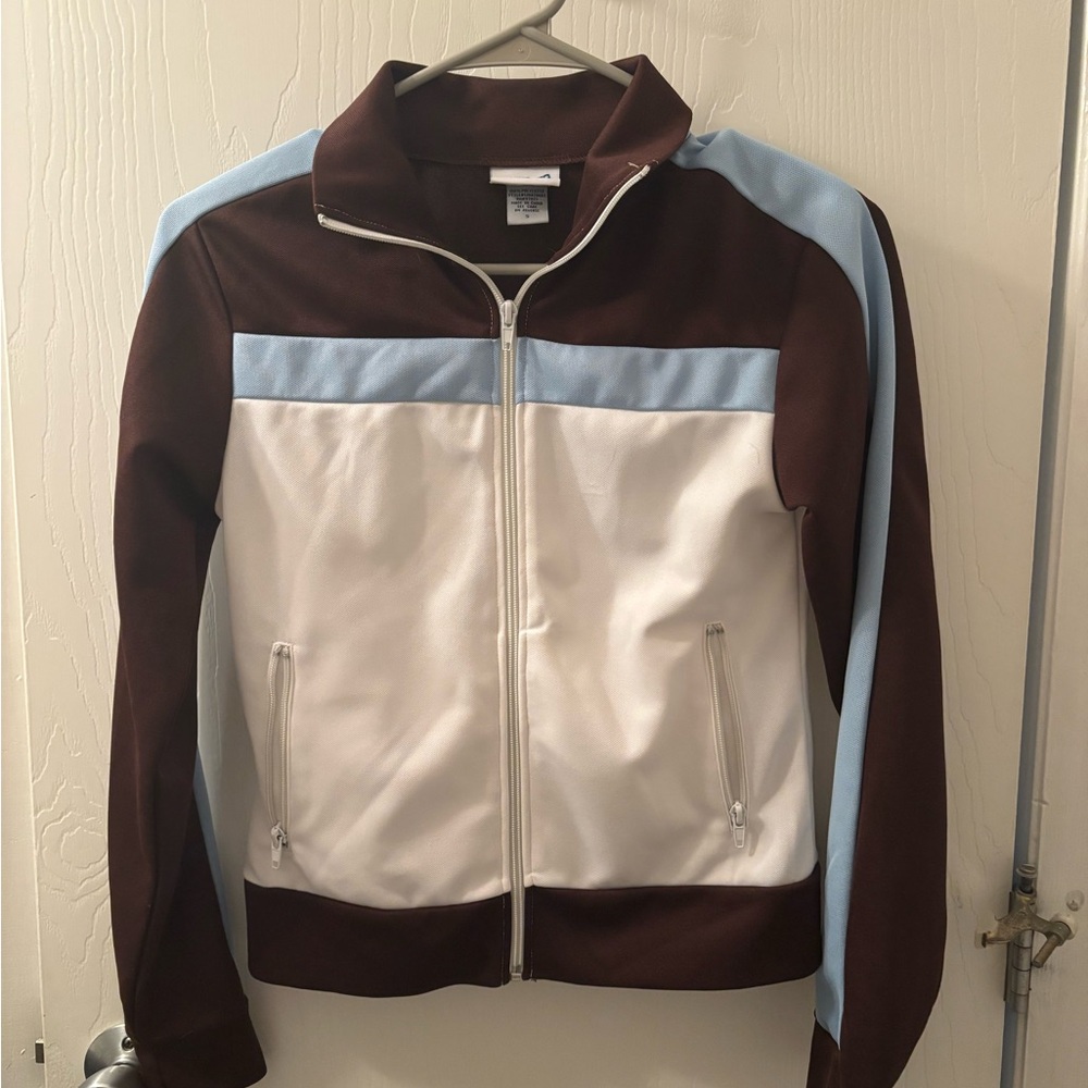 Miken Brown and White Track Jacket
